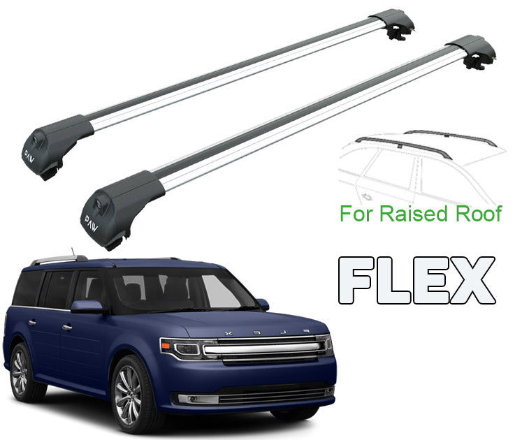 Ford Flex Roof Rack Cross Bars Silver Color 2013-2018 Ford Flex Roof Rack Cross Bars Silver Color 2013-2018